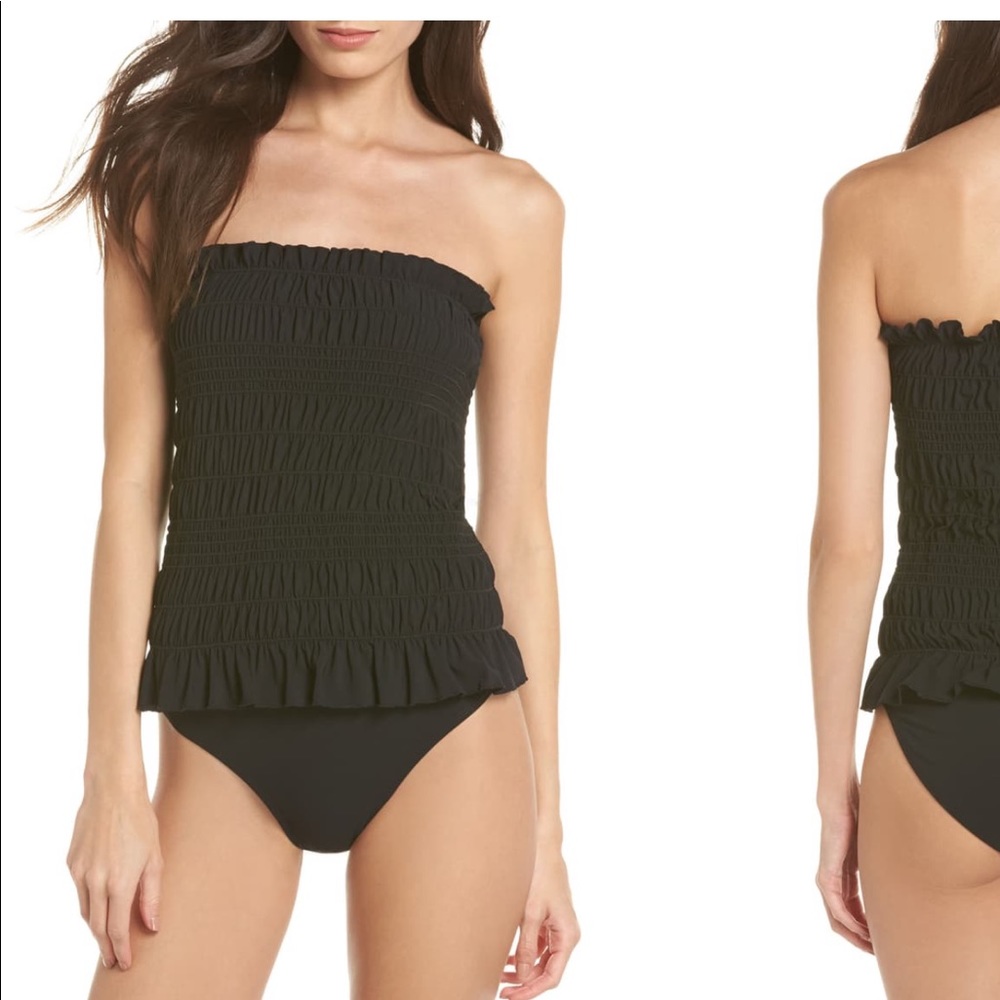 NWOT Tory Burch Costa ruched smocked bathing suit